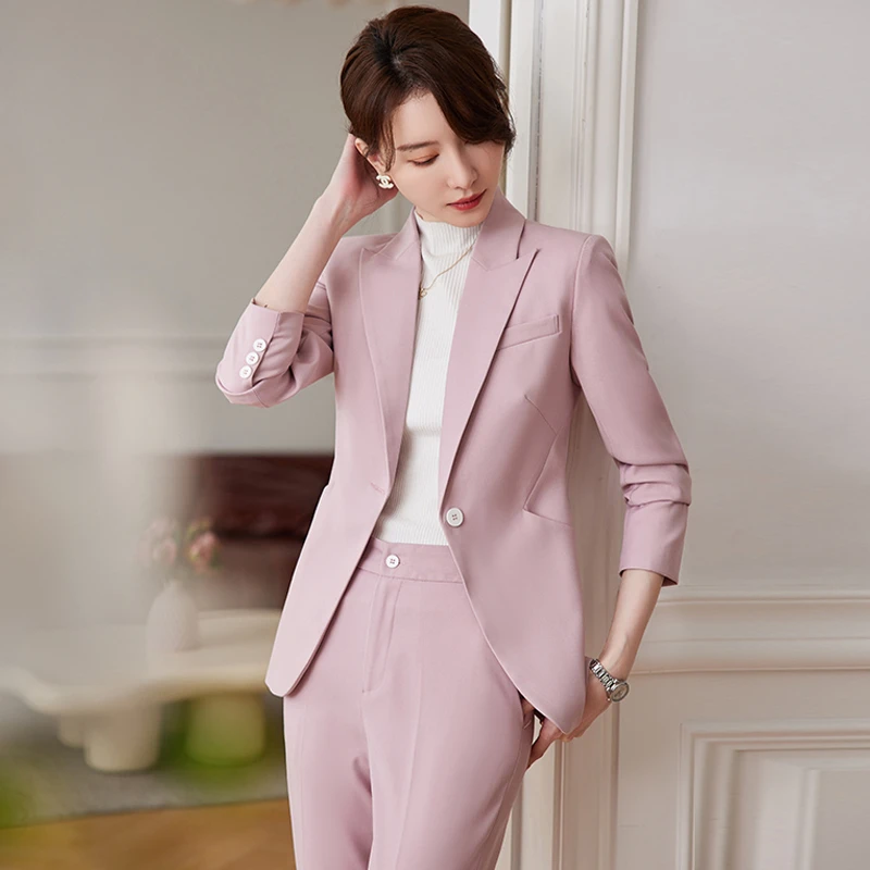 西装套装商务正装显瘦修身面试职业装公务员女士西服工作服6281