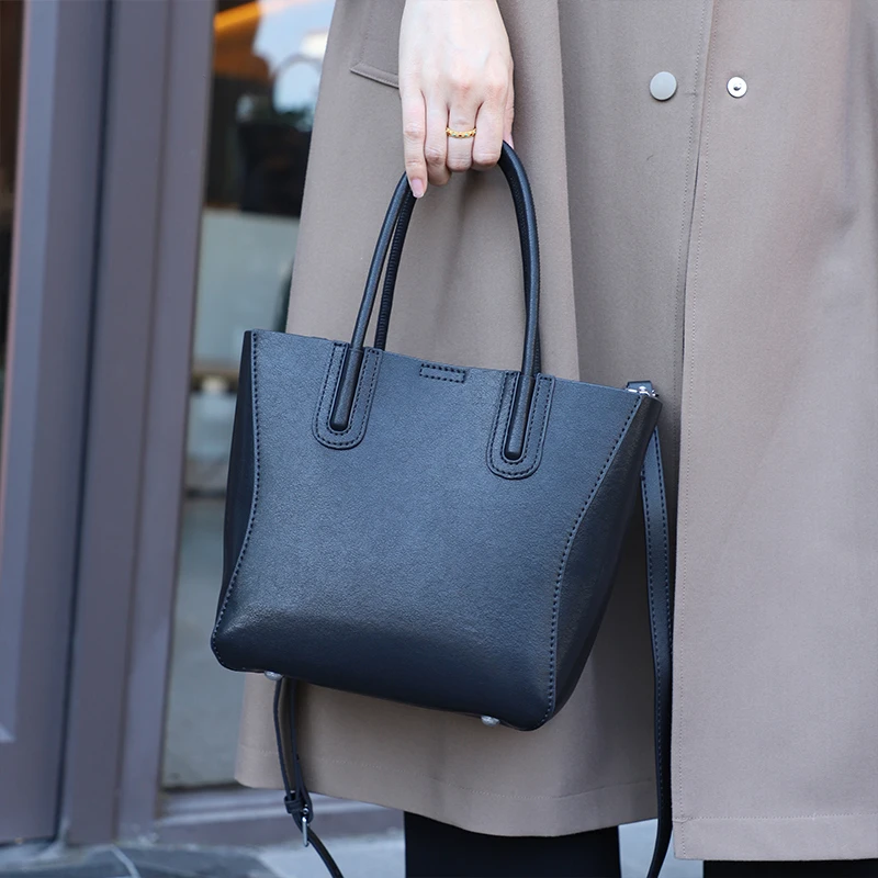 Gefanxi/歌梵希2025冬季新款真皮简约百搭手提包通勤单肩斜挎女包