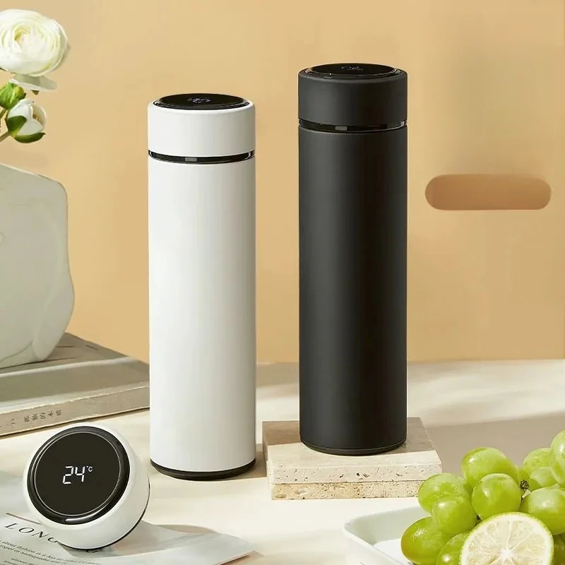 简约设计数显家居保温杯颜色随机