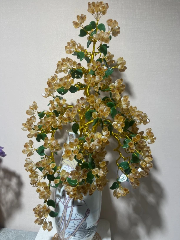 金枝玉叶福满堂纯天然紫水晶招财树发财树高端家居摆件