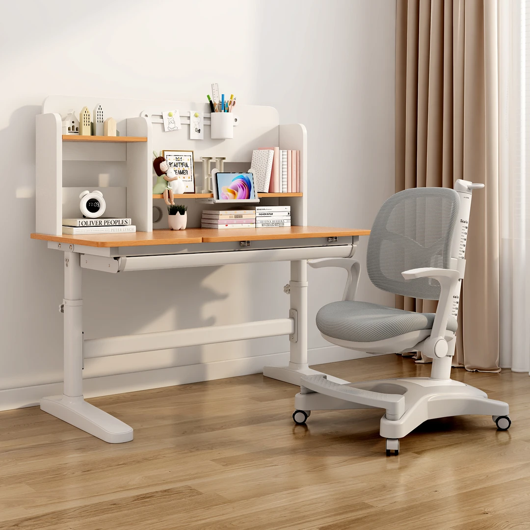 儿童学习桌椅实木家用小学生可升降课桌书桌椅写字桌椅作业桌