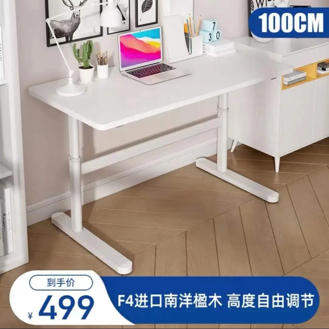 HaoYi/昊逸儿童学习桌家用实木平板桌书桌可升降办公桌青年电脑桌