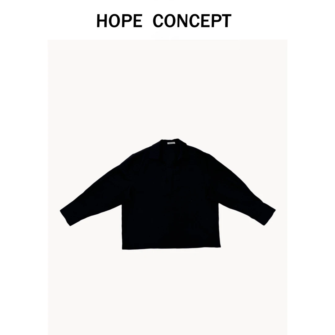24114#HOPECONCEPT内敛的张扬老钱感 调性拉满廓形亚麻防晒衬衫
