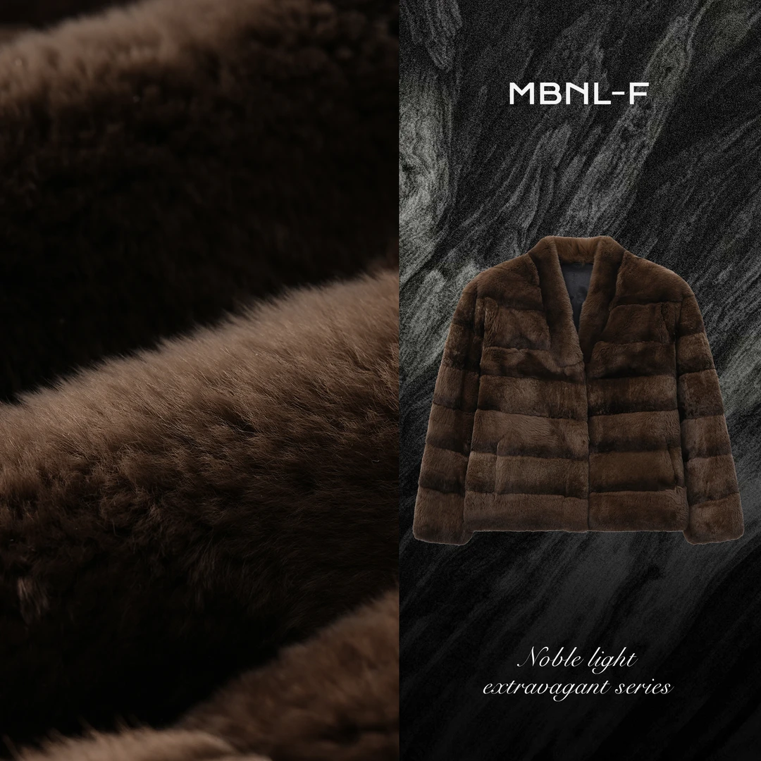 MBNL-F“咖啡獭兔” 2025F/W新品 层次獭兔皮毛皮草 秦磊XM-PC52036