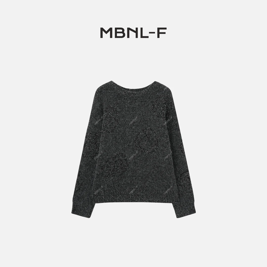 MBNL-F“绣珠玫瑰” 2024F/W新品 精致感亮片毛衣 秦磊XM-MY1678