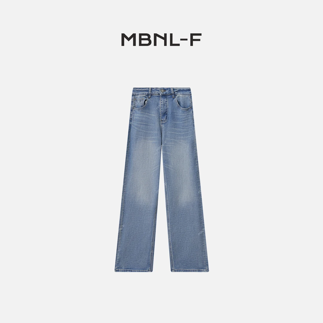MBNL-F“阔腿蓝牛” 2024F/W新品 经典加绒牛仔裤 秦磊XM-NZ60882