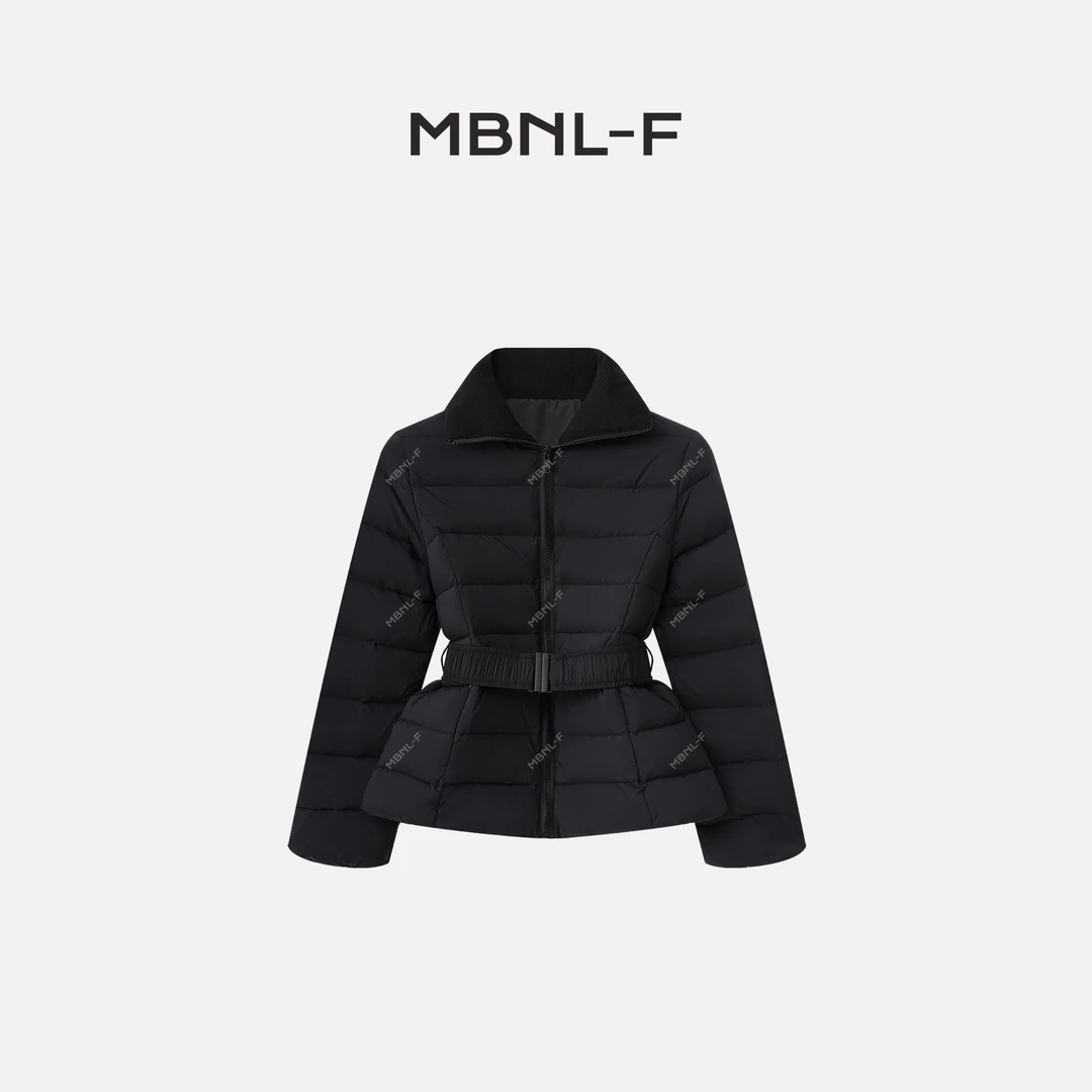 MBNL-F 2024F/W新品 拉达高级感横宽纹腰带鹅绒服 秦磊XM-YR96320