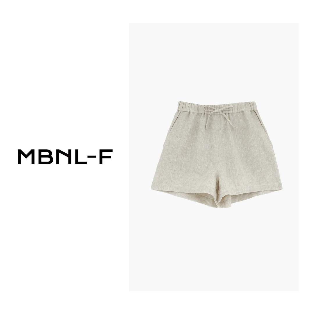 MBNL-F休闲纯色百搭显瘦麻短裤XM-133151