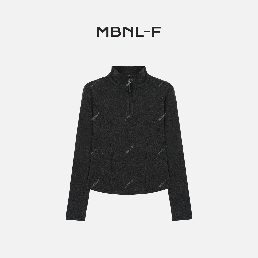 MBNL-F“立裁中高领” 2024F/W新品 半拉链打底衫 秦磊XM-SY3068
