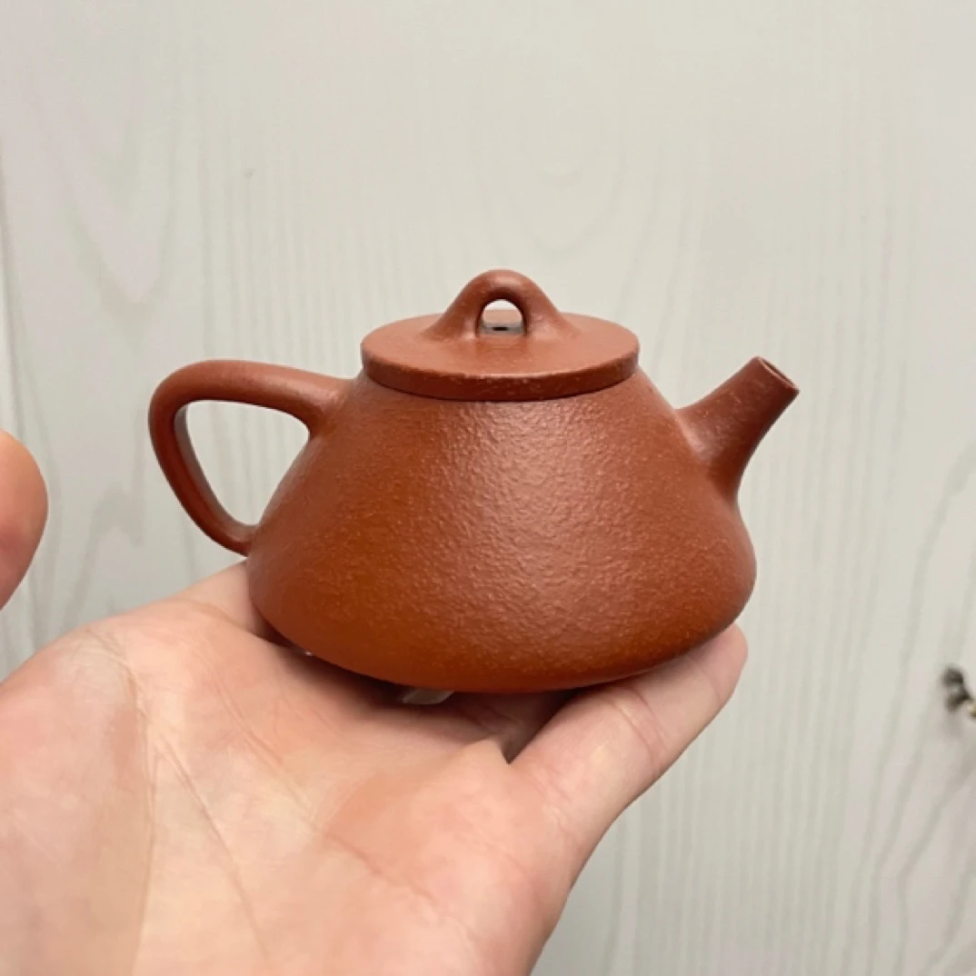 【林海奇制】潮州中式手拉壶石瓢壶原矿朱泥家用泡茶壶纯手工茶壶