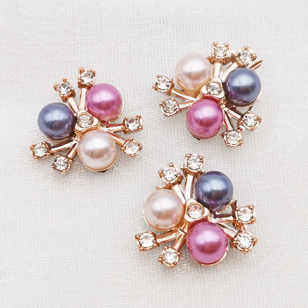 彩色立体花心亚克力材质20毫米古风diy手工材料团扇步摇花朵配件