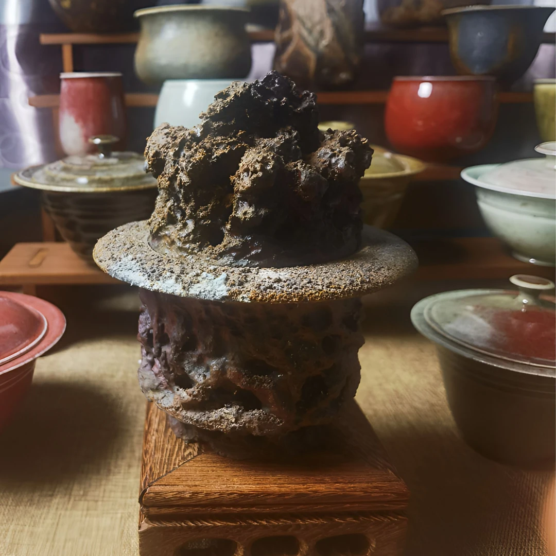 全手工柴烧自然落灰釉香炉