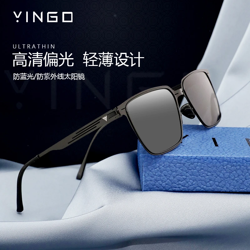YINGO/樱谷男士偏光太阳镜高清超清超薄墨镜防蓝光防紫外线通用