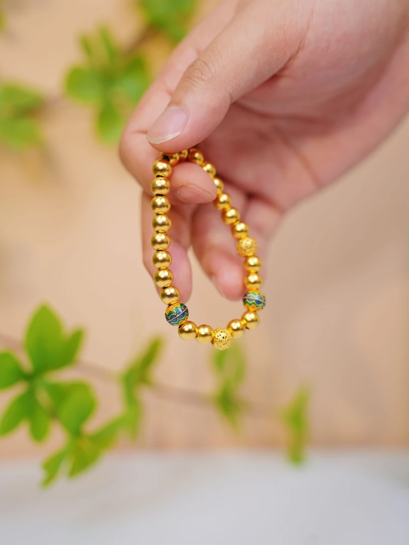 足银银制品 卡7珐琅时尚朝气蓬勃厚包工艺贵人送女友礼物款式手串