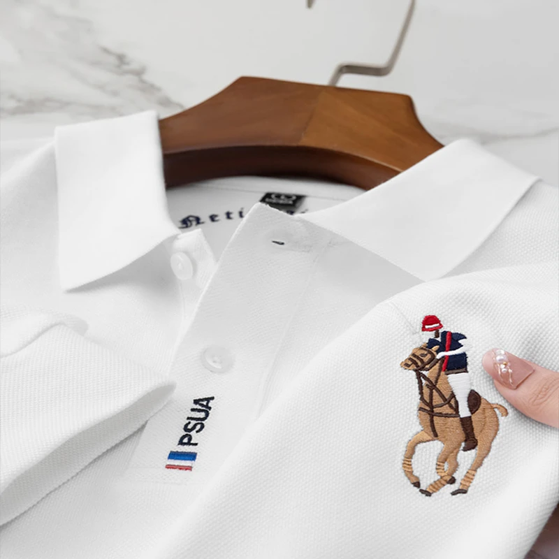 爵狼盾保罗秋季长袖Polo衫翻领刺绣商务休闲2025新款正品男装t桖