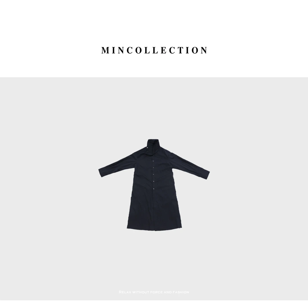 DE Mincollection中古衬衫风衣/春夏中古极简衬衫式风衣外套30598