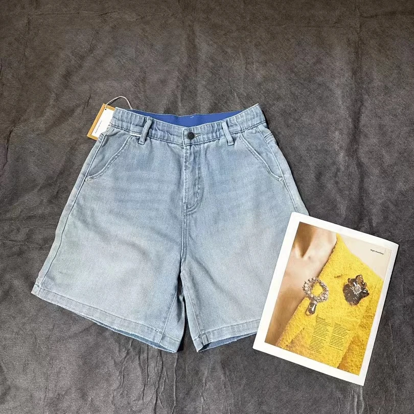 美丽家欧货夏季休闲怀旧蓝四分短裤（5520）
