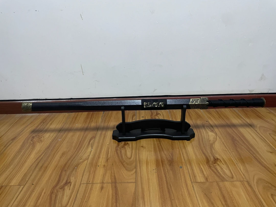 长款汉剑实木油漆款六面高锰钢汉剑未开刃