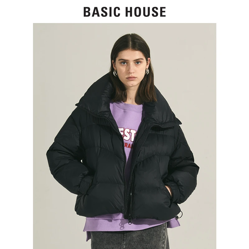 Basic House/百家好citywarm立领纯色短款羽绒服防寒B0142B50602