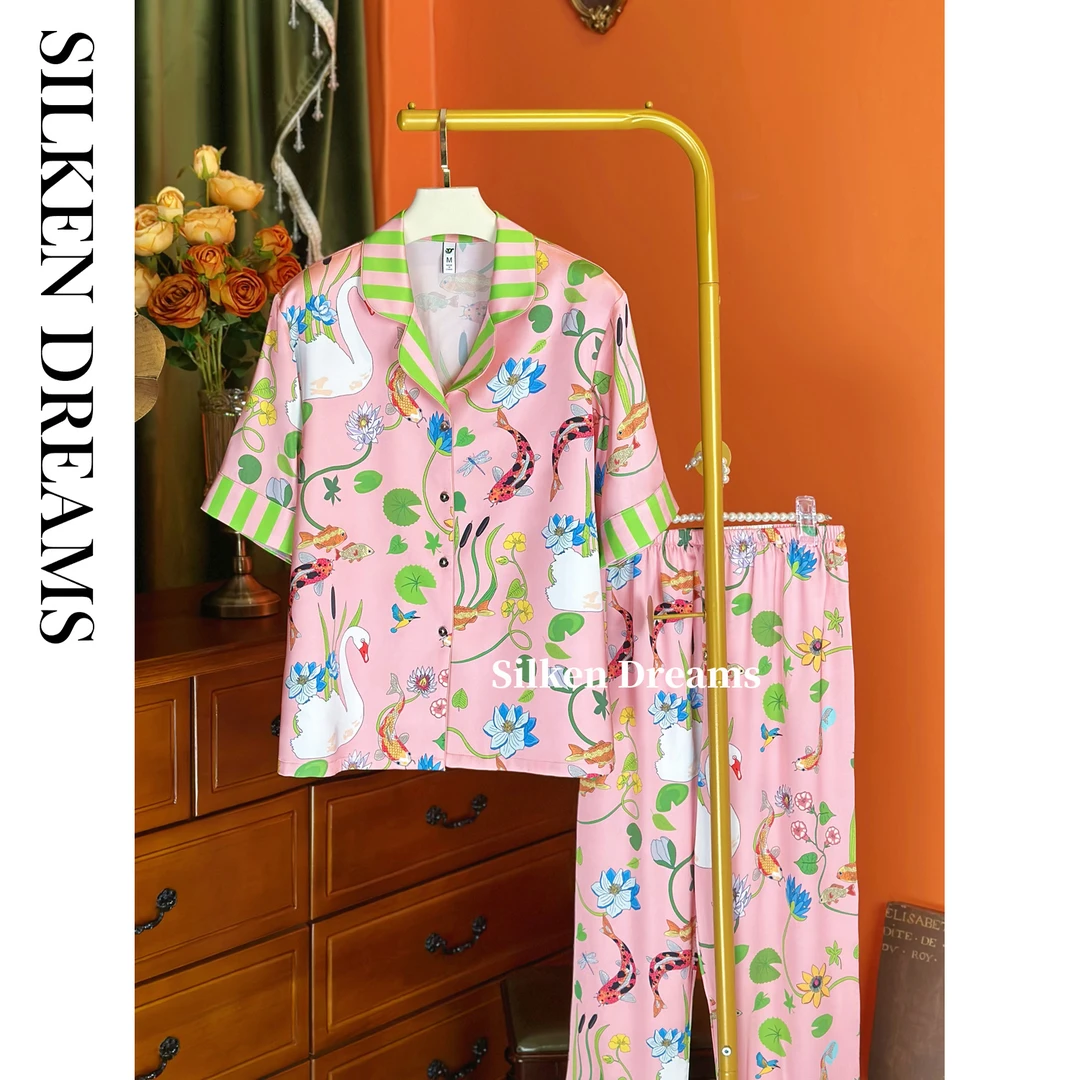 【微甜设计 | 天鹅梦】夏季可爱潮流可外穿薄款睡衣家居服套装