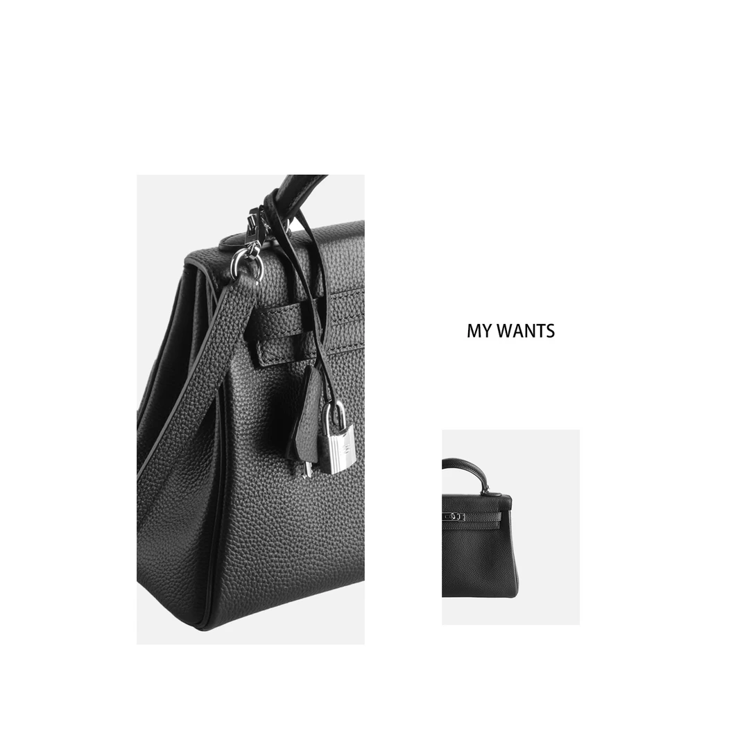 官大人“Kelly”~2024年新款手工定制单肩时尚休闲凯莉包8002B25