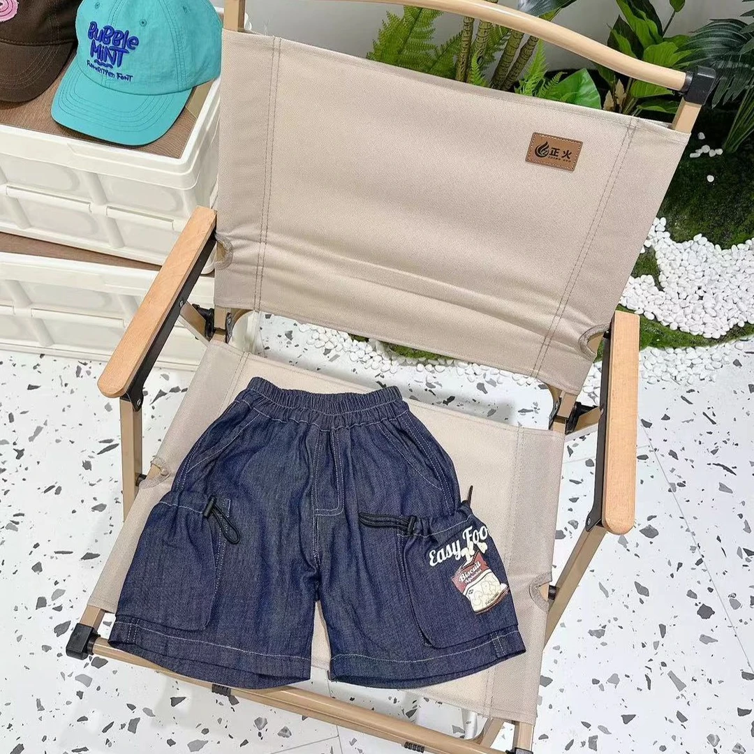 K6078  韩版  童装  印花袋工装牛仔裤