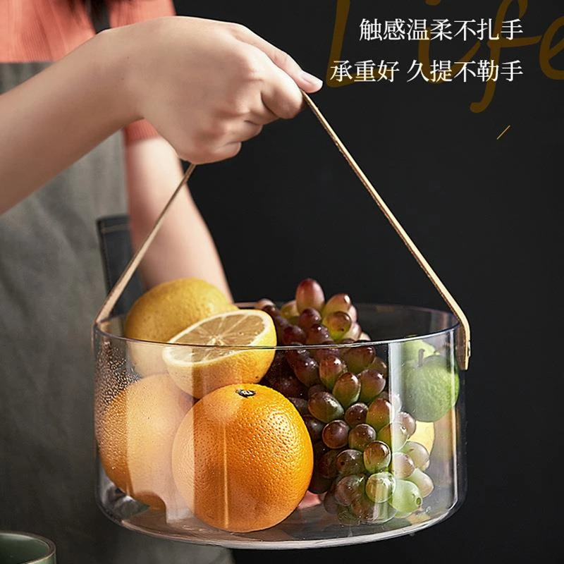 手提式塑料冰桶家用大容量冰桶红酒啤酒桶水果收纳透明篮子夏季