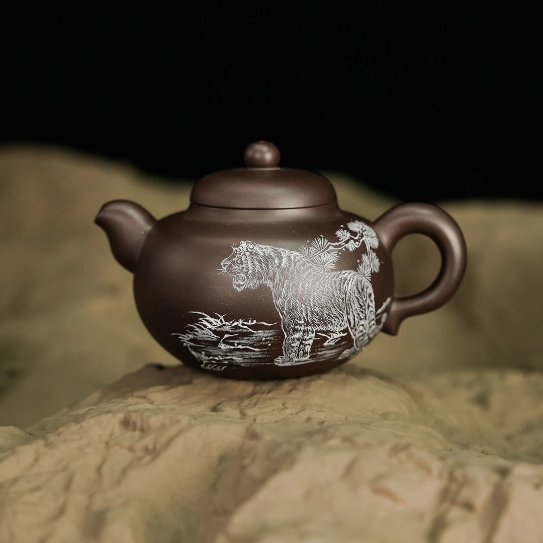 范家壶庄《唯安(鲁号刻)》紫泥380cc品牌系列手工紫砂壶