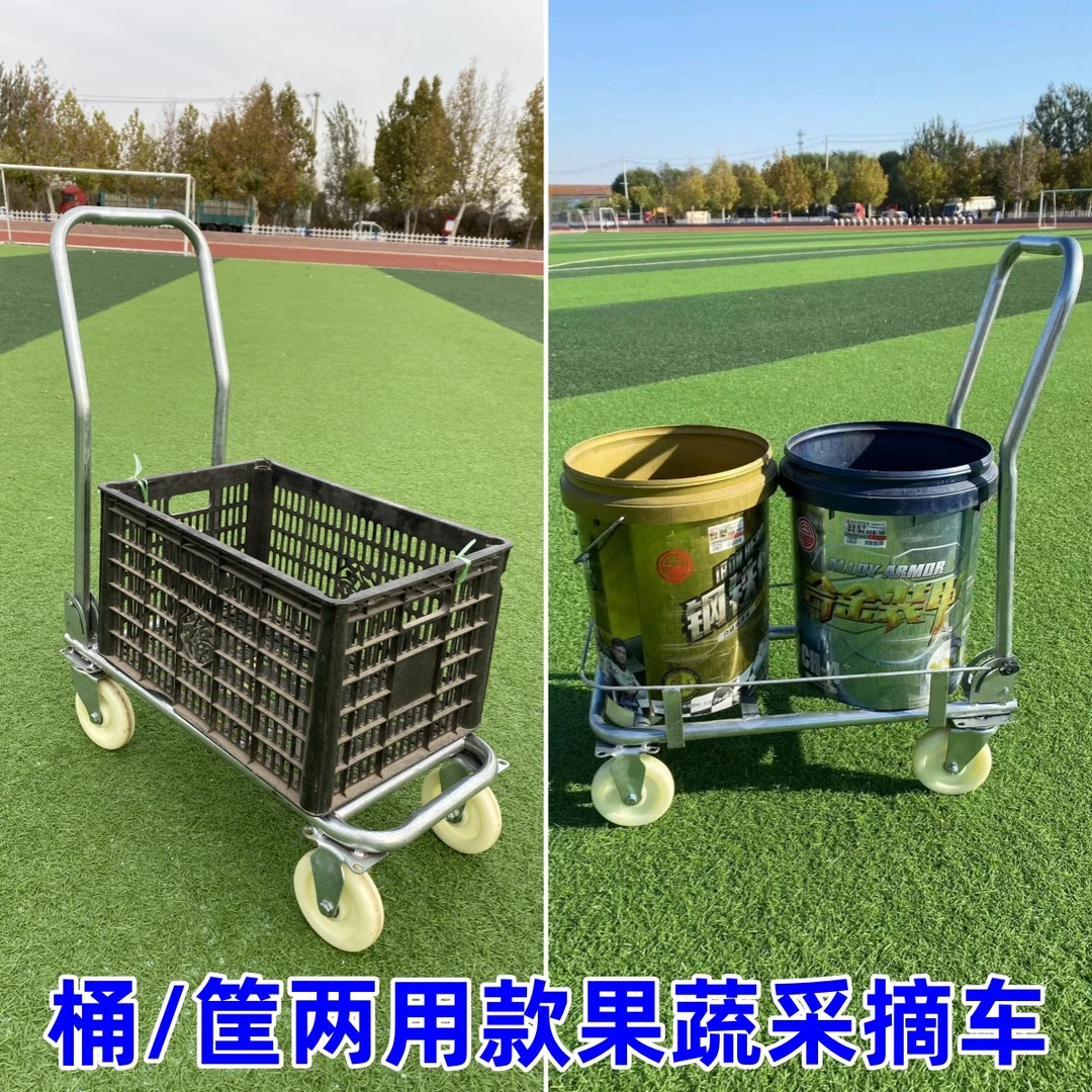 大棚农用瓜果蔬菜移动采摘车懒人便捷式推拉运输工具车折叠懒汉车