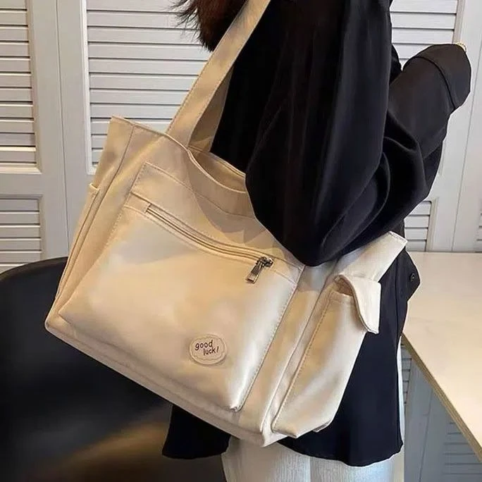 【小扬哥推荐】大学生上课通勤包大容量手提布袋大包包女2023新款