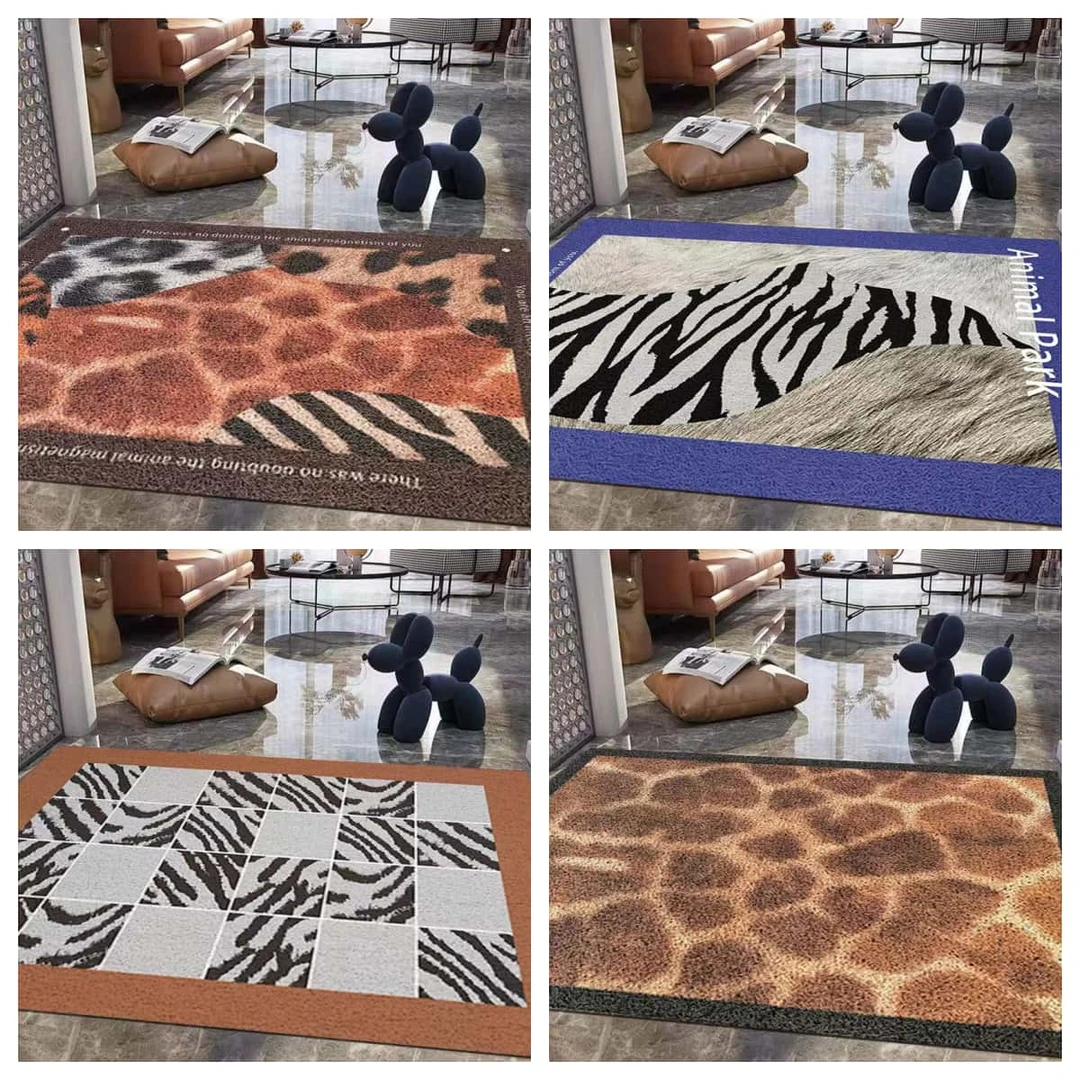 丝圈加厚地垫北欧美式入户门垫地垫门口玄关丝圈脚垫轻奢简约风