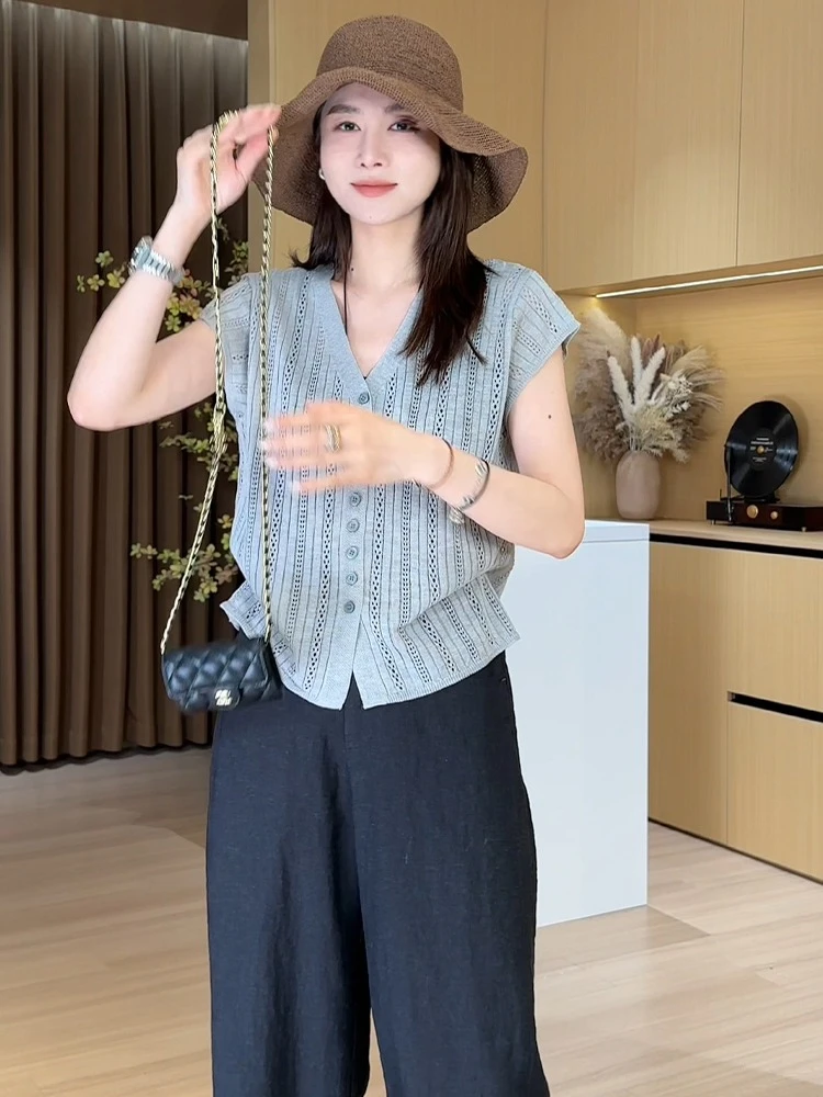 小飞袖系扣百搭时尚开衫小众上衣