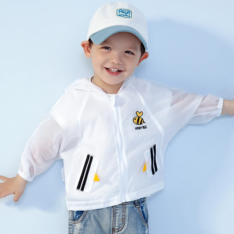 W1095//男童防晒衣夏季薄款女童连帽皮肤衣外套