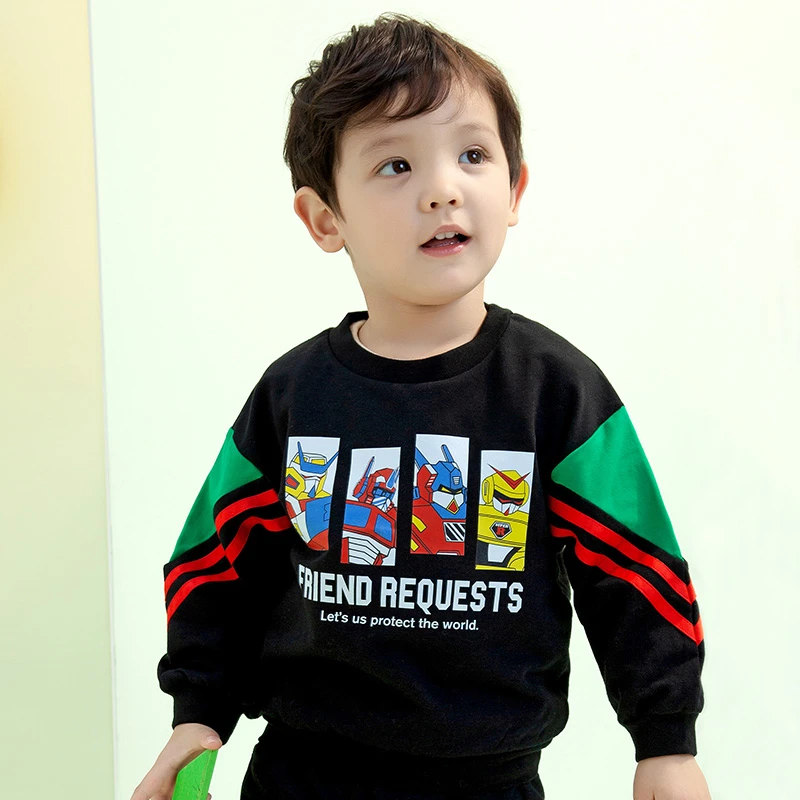 V0625//男童卫衣2023新款儿童卡通时尚运动套头衫宝宝潮流上衣