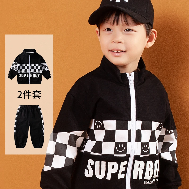 A1383//男童春秋季长袖套装