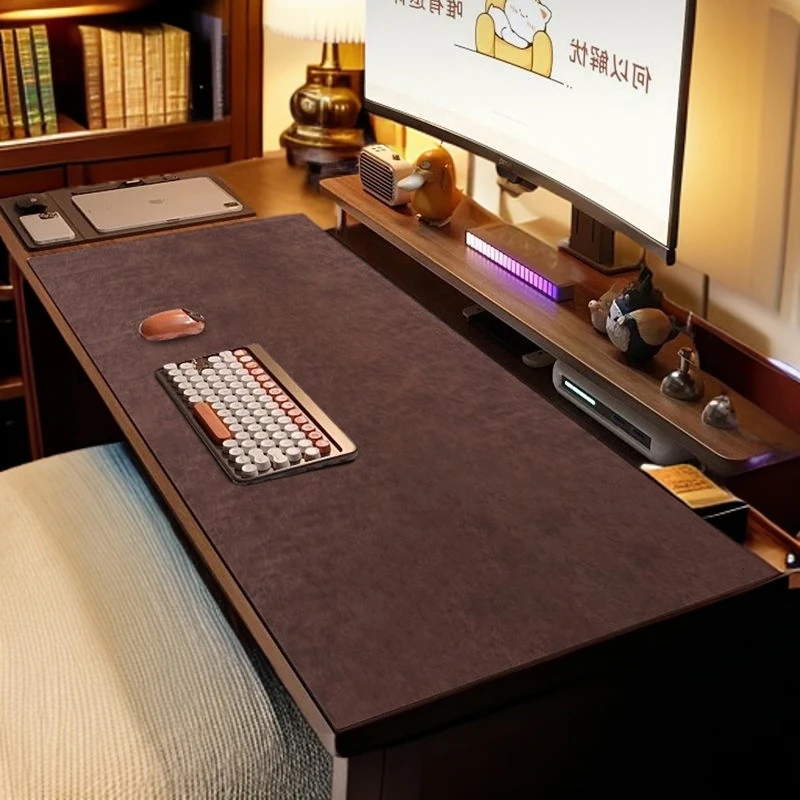 超大仿牛皮鼠标垫桌垫真皮质感电脑书桌皮垫子办公写字台桌面垫子
