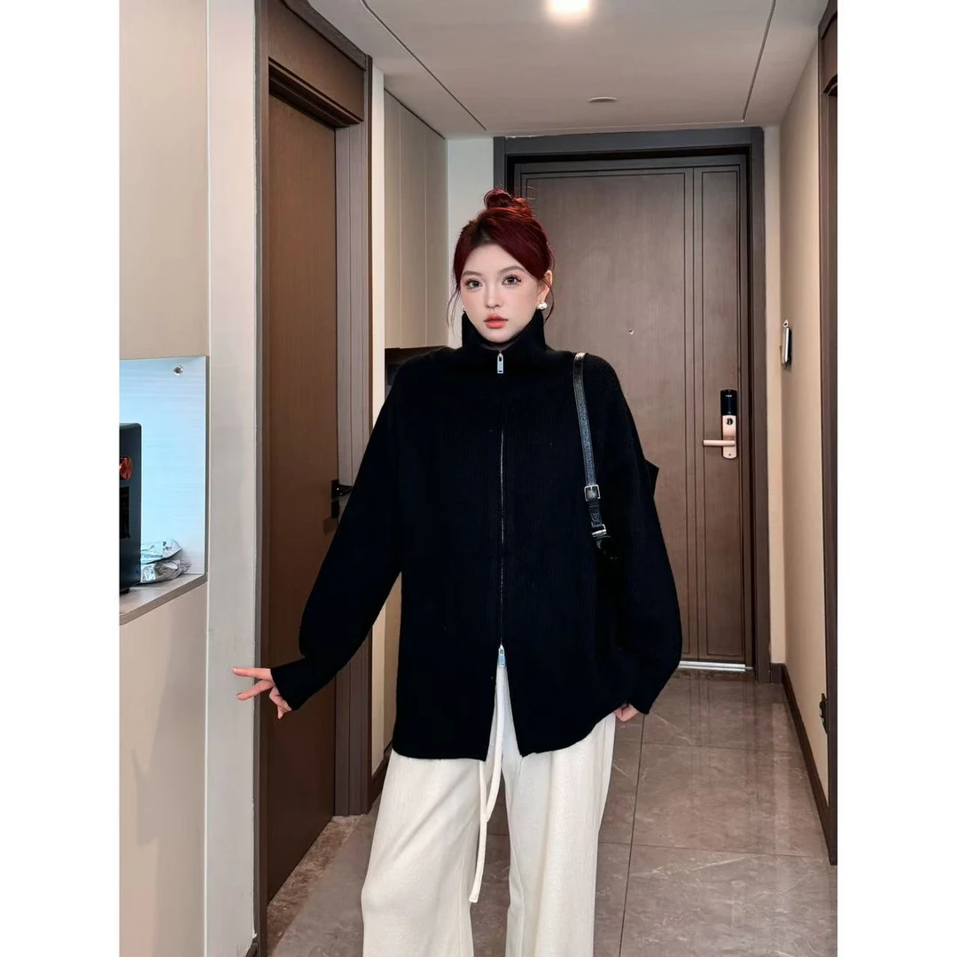 Xiaix【限定歌单】秋冬宽松针织开衫长袖毛衣休闲百搭MS1006夏夏