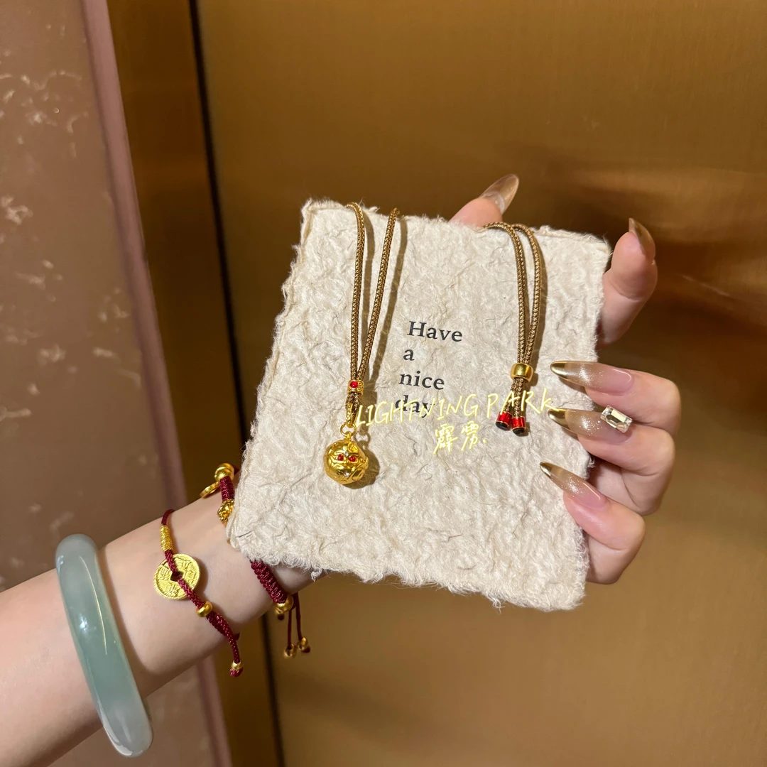 镀k金【霹雳配饰公园】新中式国风绣风华复古吊坠项链