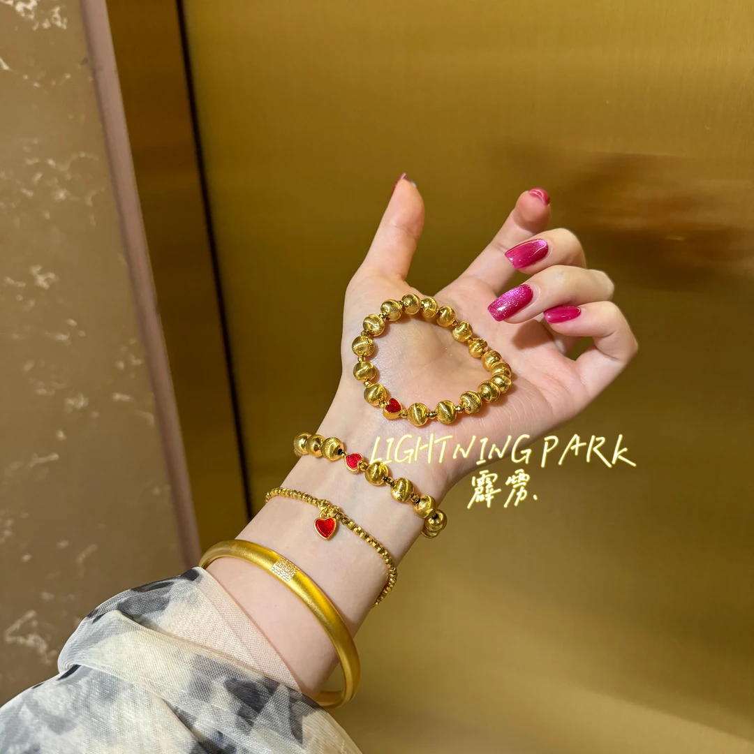 镀K金【霹雳配饰公园】新中式国风猫猫珠爱心复古手链