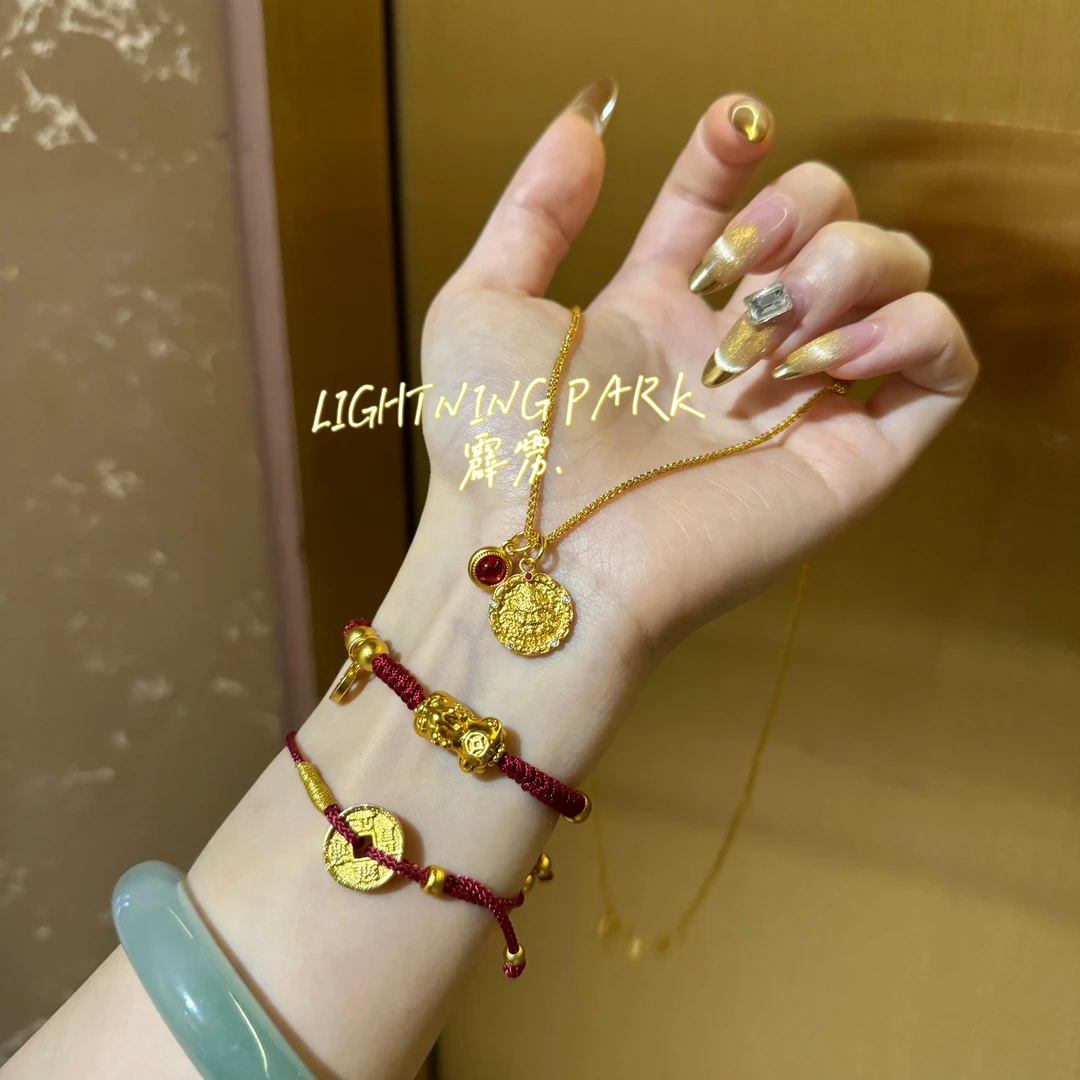 镀k金【霹雳配饰公园】国风藏系扎基复古吊坠项链