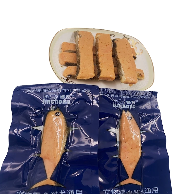 猫犬零食蒸煮原味三文鱼肉条蒸煮鳕鱼肉条15克每包湿粮包半湿鱼肉
