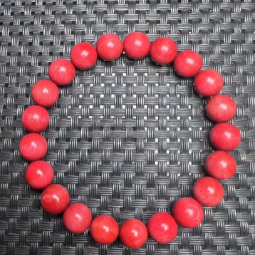 粉象牙木粉红象牙木陶瓷雕刻磨砂隔热防滑手工手串大红红色