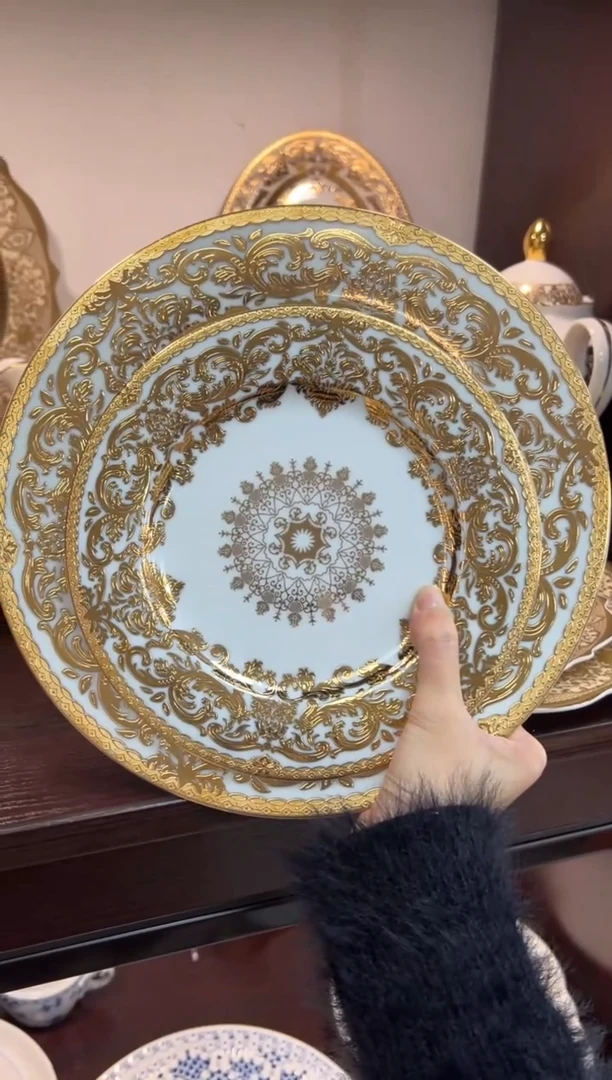 【闪购商品】瓷碗10.5寸+8寸摆盘 微瑕 高温瓷