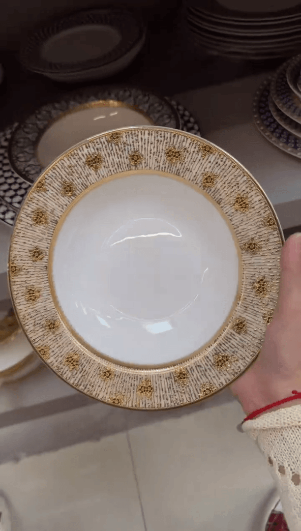 【闪购商品】瓷片8.5英寸草帽盘福利款微瑕 2个