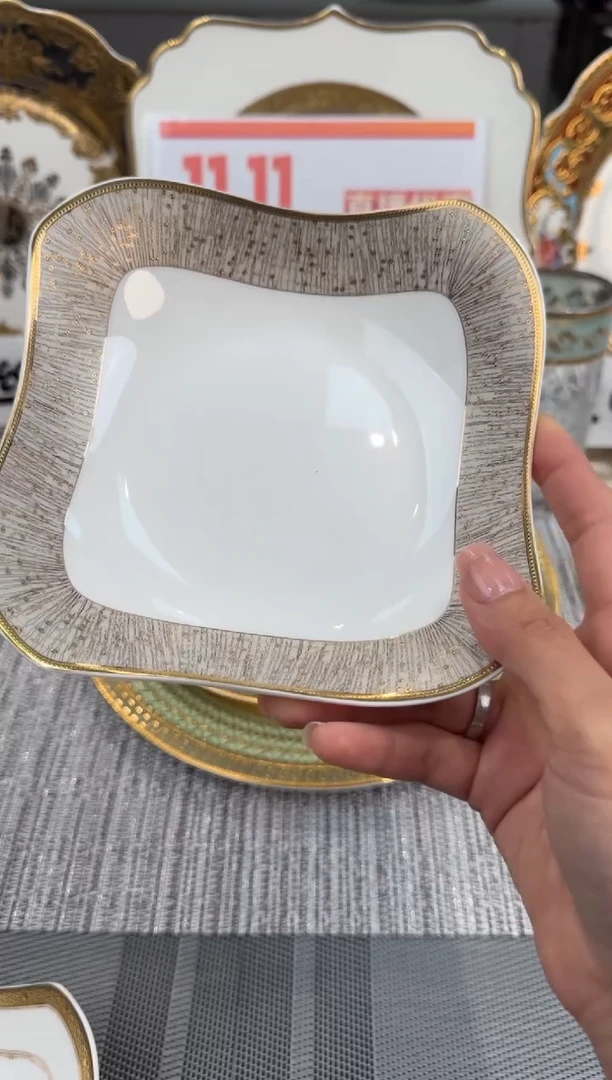 【闪购商品】瓷片方形碗微瑕2个微瑕