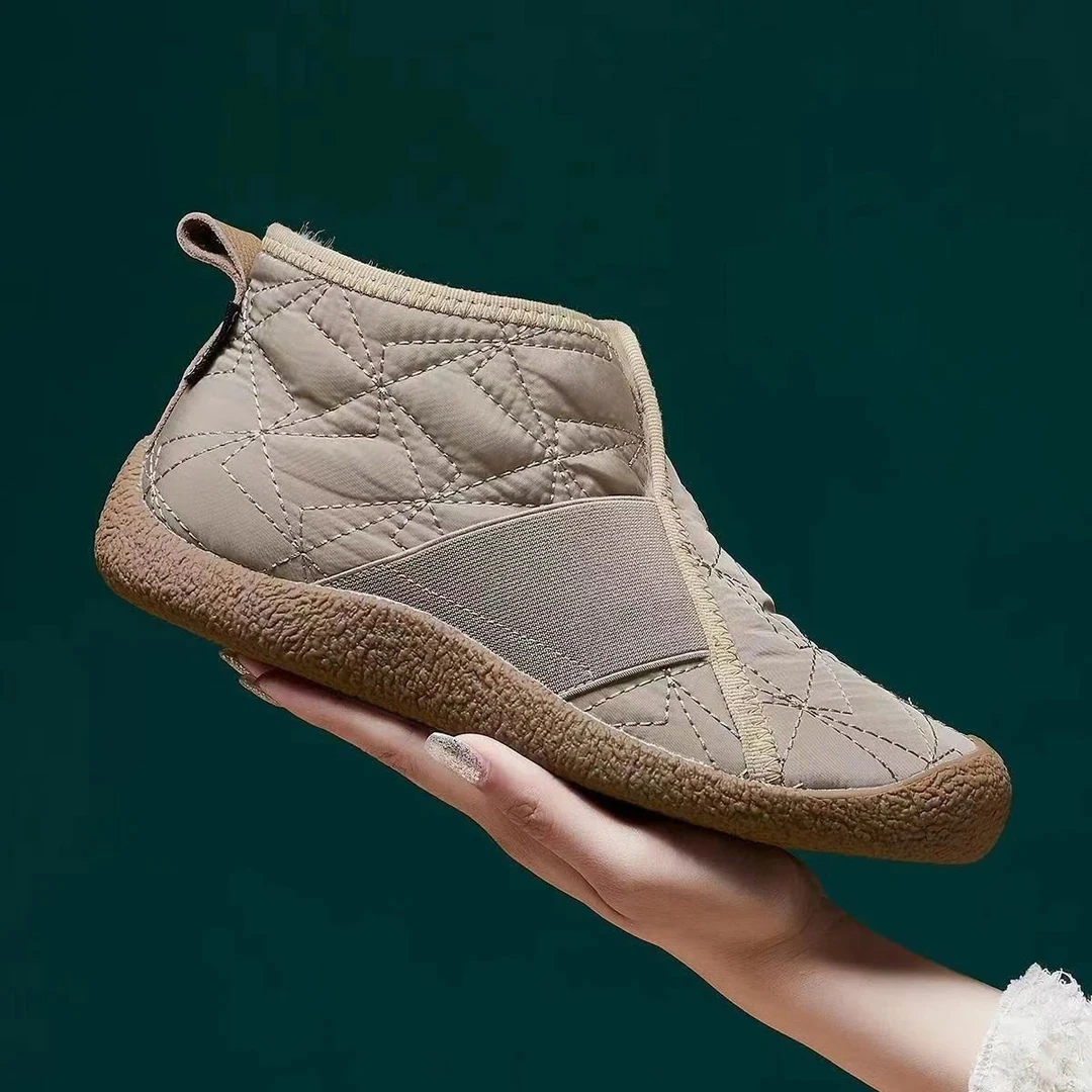 a高帮棉鞋女防水加绒加厚防滑中老年女鞋冬季时尚雪地靴防寒保暖