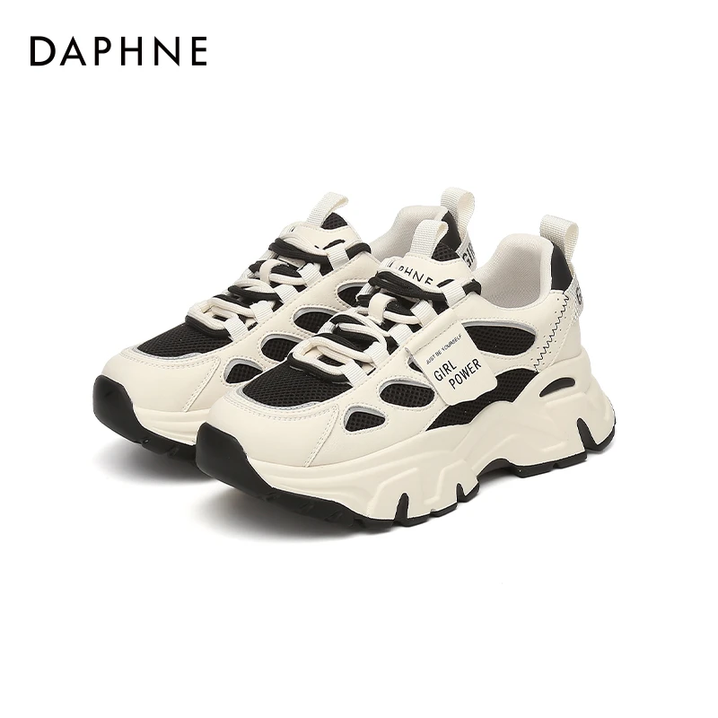 Daphne达芙妮增高时尚厚底低帮鞋2024年春秋运动鞋潮流休闲女鞋