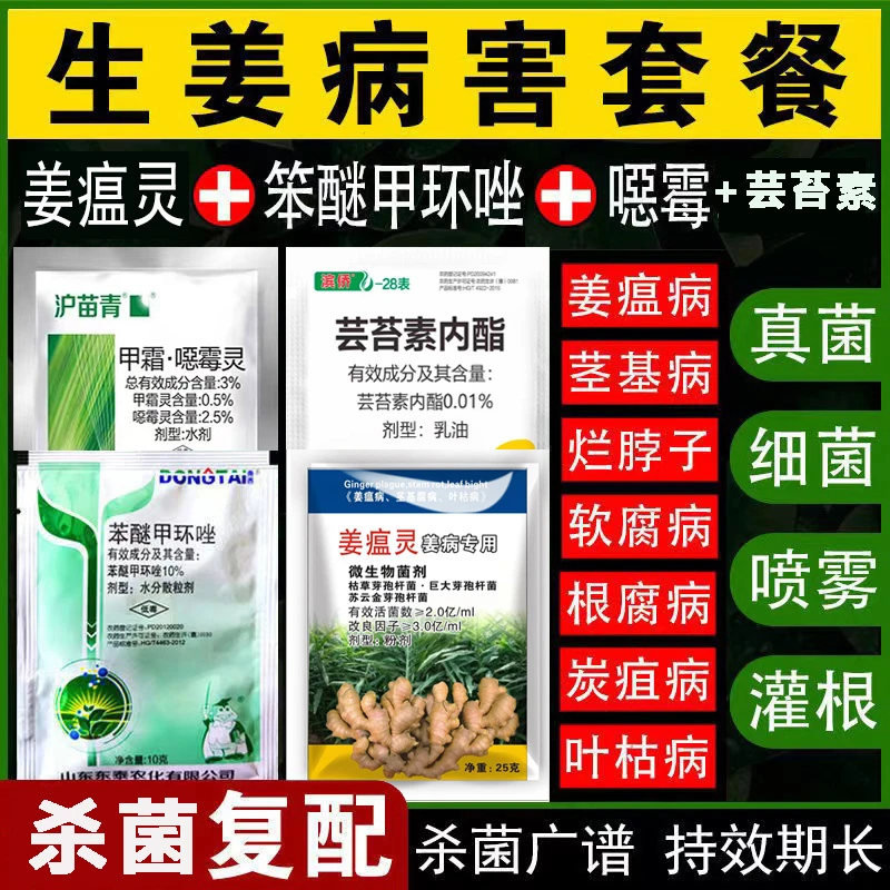 生姜沙姜专用药姜瘟病杀菌套餐生姜病防治生姜杀菌剂姜瘟灵烂脖子
