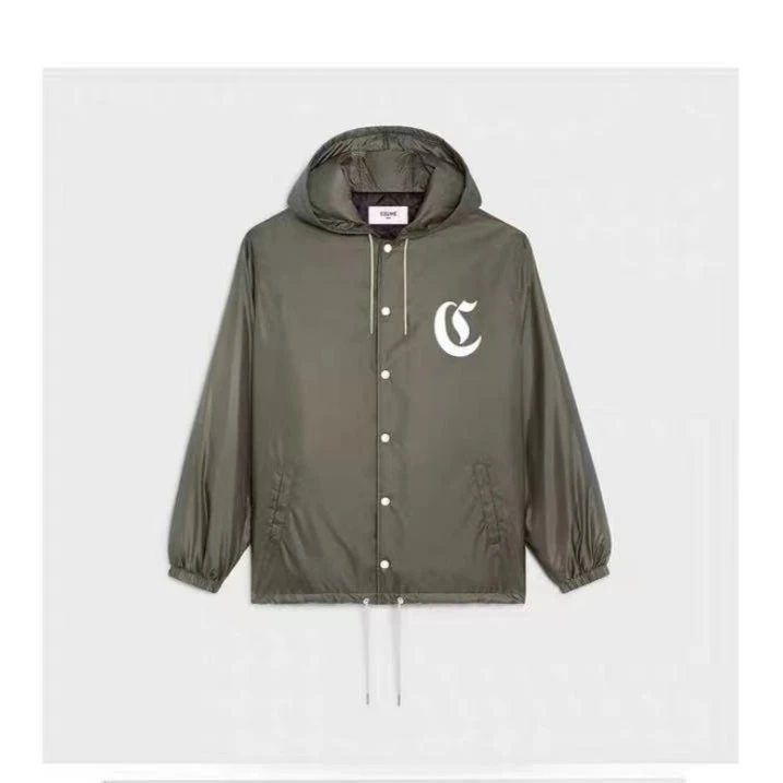 全新未使用 Celine/思琳 CELINE新款绿色字母棉服夹克