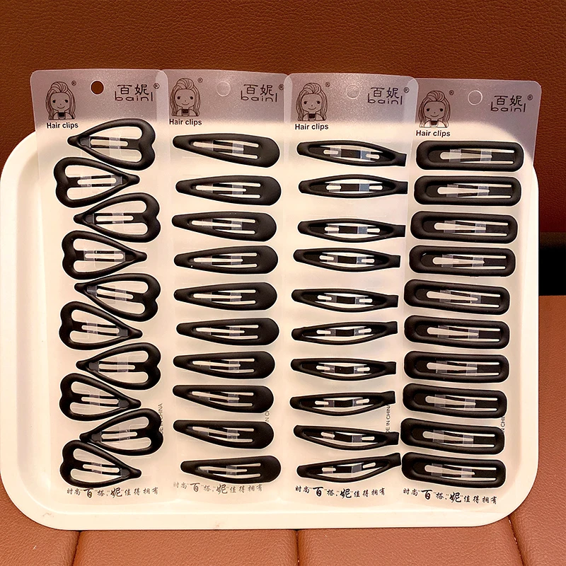 黑色百搭bb夹头饰儿童碎发发夹侧边刘海夹女童前额发卡子宝宝发饰